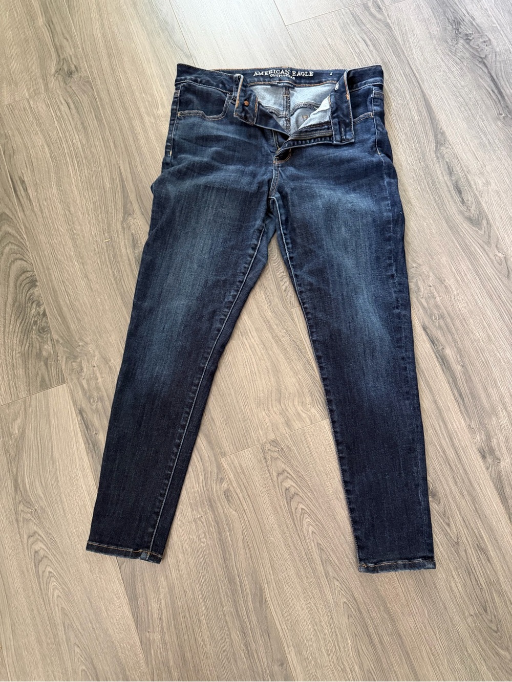 American Eagle Outfitters Dark Indigo Skinny Jeggings Size 10 Short
